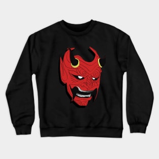 Japanese Samurai Mask, Akuma Artwork Crewneck Sweatshirt